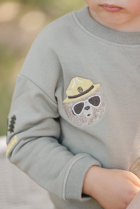 Sweatshirt - Grün Farnkämme-Entdecker - Image principale