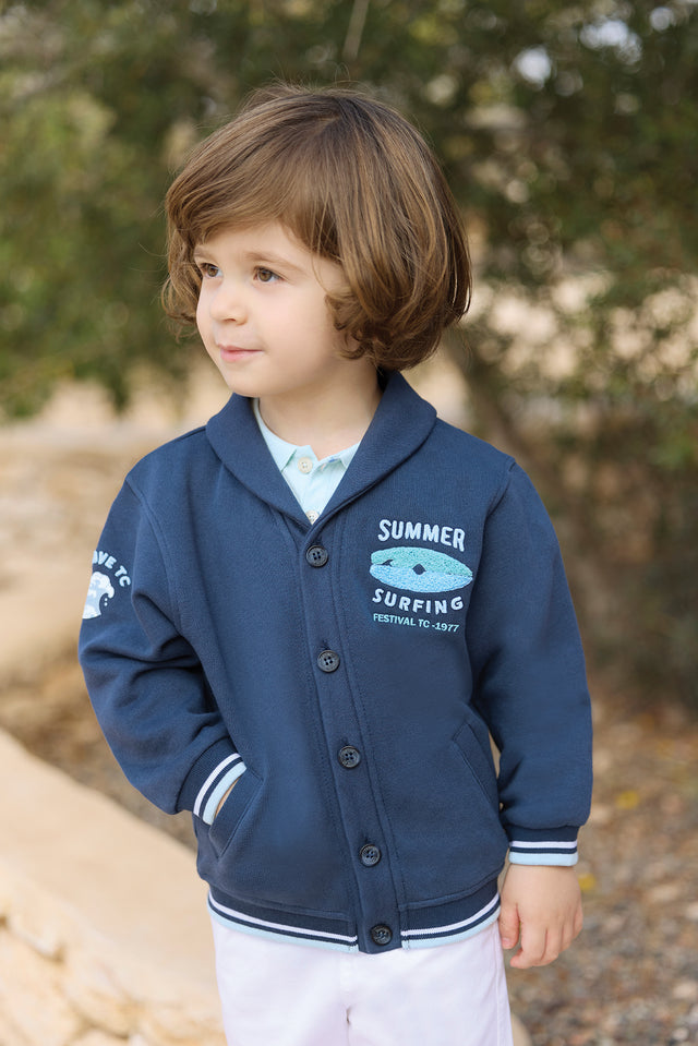 Chaqueta - Azul marino Cuello cal surf de verano - Image principale
