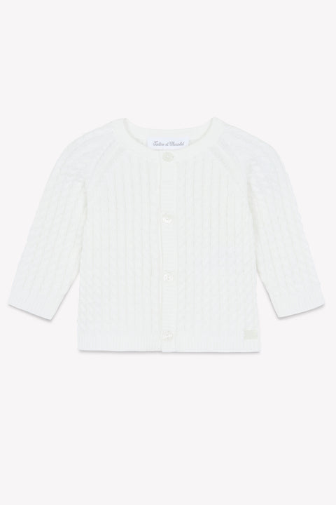 Strickjacke – ecru Strickwaren ZopfTh - Image principale