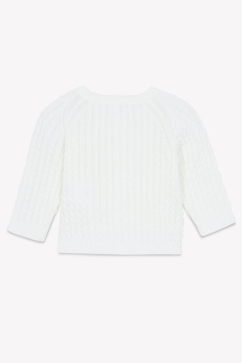 Strickjacke – ecru Strickwaren ZopfTh - Image principale