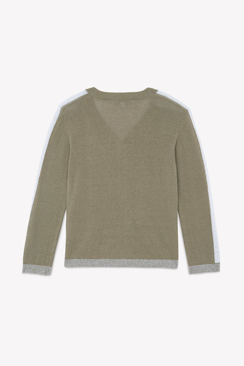 Cardigan - Green fern Linen - Image principale