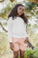 Strickjacke – ecru Strickwaren durchbrochen