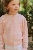 Cardigan - Rosa antico Maglia traforato