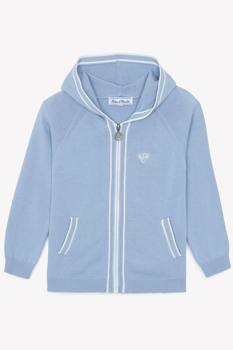 Weste - Blau gewaschen Strickwaren - Image principale