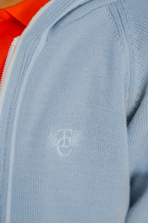 Weste - Blau gewaschen Strickwaren - Image principale