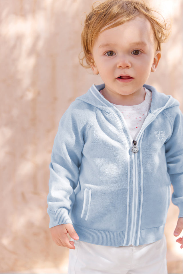 Weste - Blau gewaschen Strickwaren - Image principale