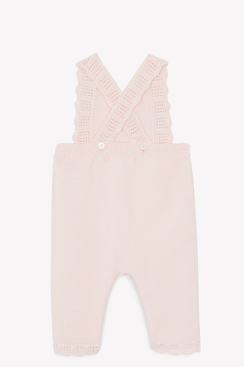 Salopette - Rose pâle maille ajourée - Image principale