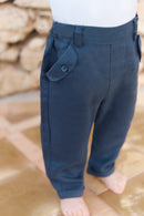 Hosen - Marineblau Leinen