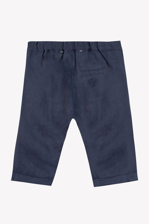Trousers - Navy Linen - Image principale