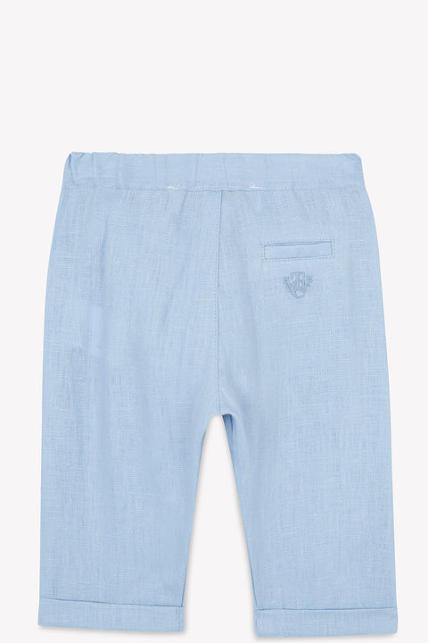 Hosen - Blau Graué Leinen - Image principale