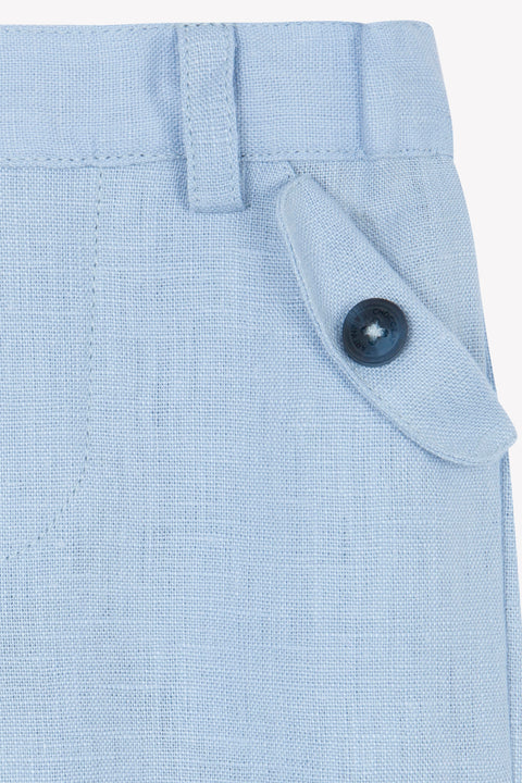 Hosen - Blau Graué Leinen - Image principale