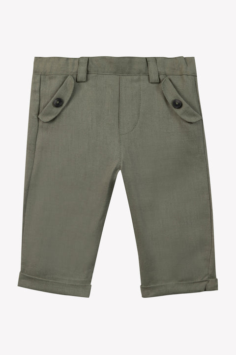 Pantalon - Verde helecho Lino - Image principale