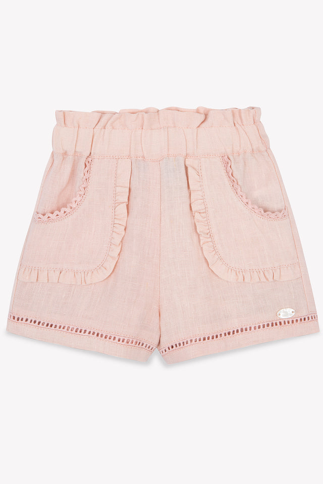 Short - Pivoine lin détails ajourés - Image principale