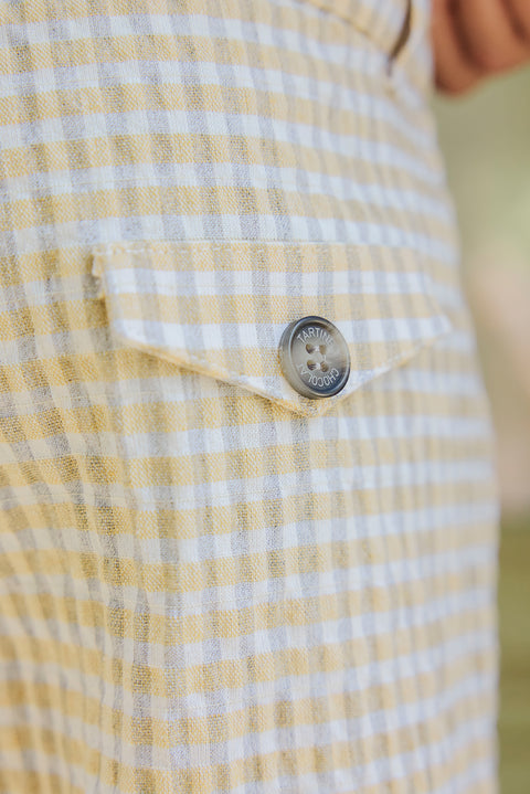 Kurze Hose - Schatz Karo Zweifarbiges Gingham - Image principale