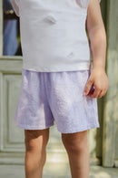 Short - Lila broderies anglaises
