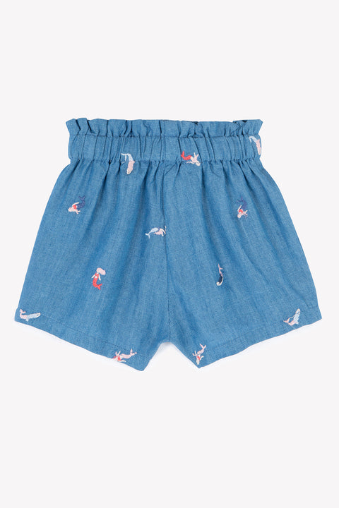 Short - Indigo broderies sirène - Image principale