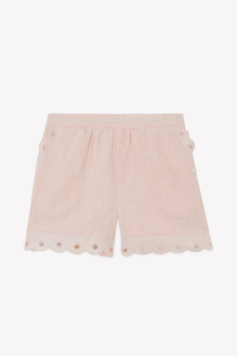 Short - Pivoine lin détails ajourés - Image principale