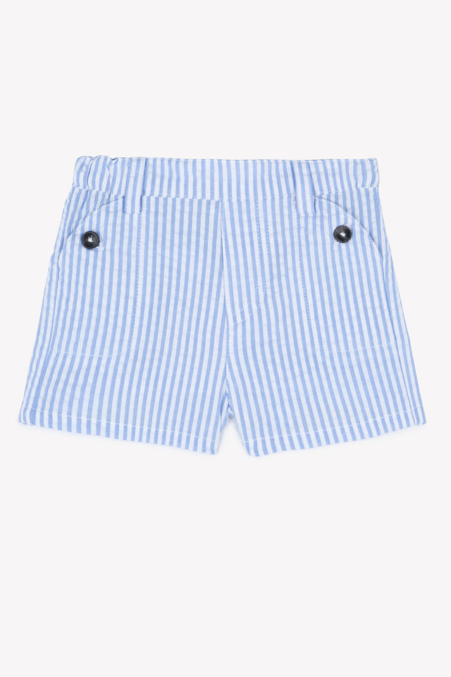 Kurze Hose - Blau Graué Streifens - Image principale