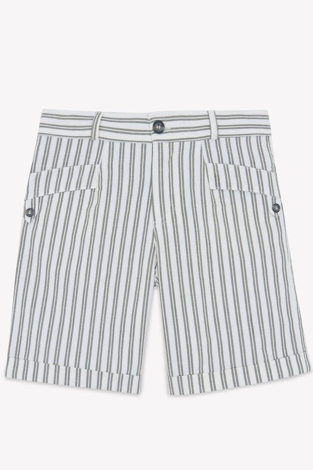 Kurze Hose - Grün Farn Streifens - Image principale