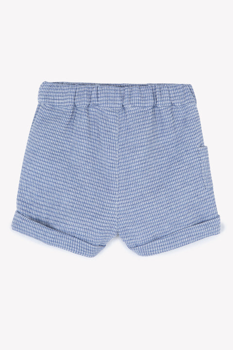 Pantaloncino - Blu Grigioé Maglia nido d'ape - Image principale
