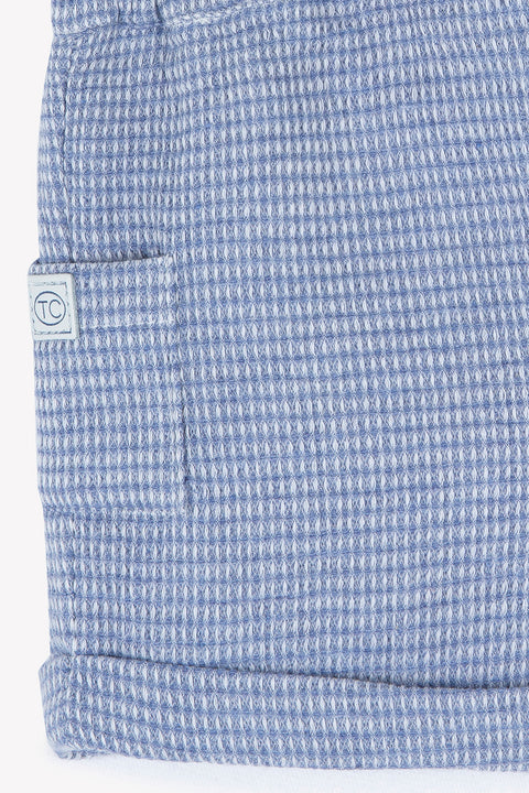 Pantaloncino - Blu Grigioé Maglia nido d'ape - Image principale