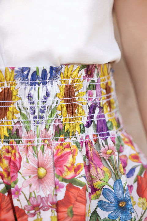 Jupe - Multicolore tissu liberty - Image principale