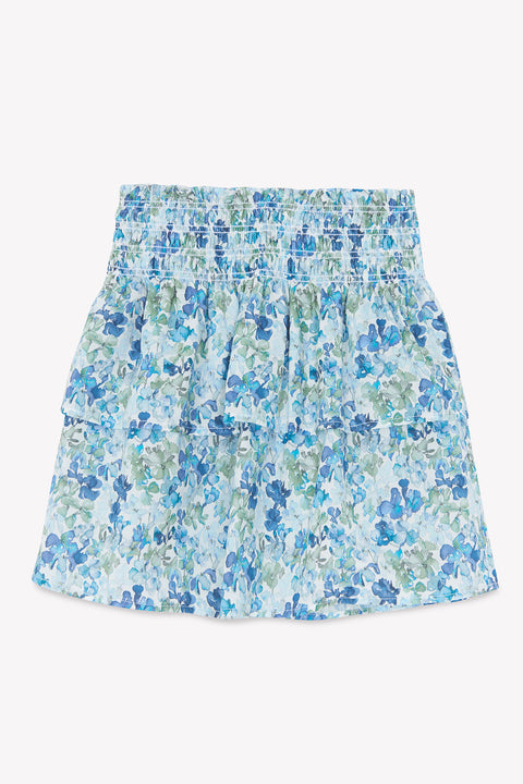 Jupe - Bleu tissu liberty - Image principale