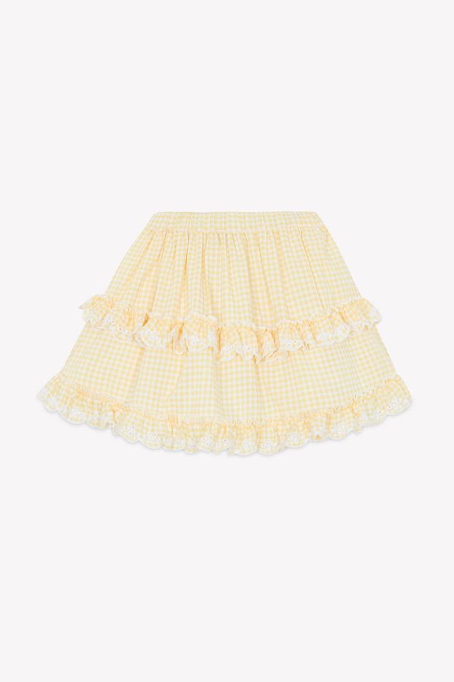 Jupe - Jaune pollen vichy - Image principale