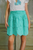 Skirt - Acute Navy English embroidery