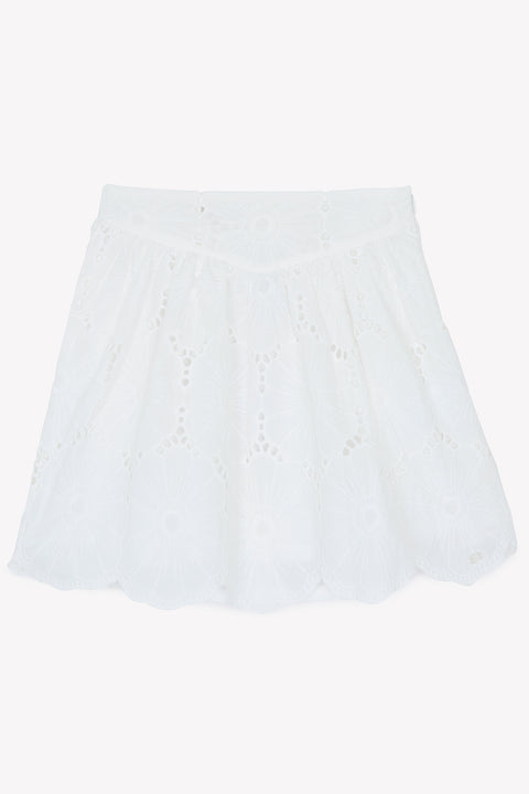 Jupe - Blanc broderies anglaises - Image principale