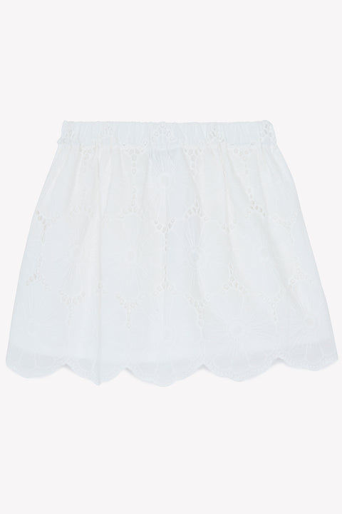 Jupe - Blanc broderies anglaises - Image principale