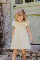 Kleid - Pollen Zweifarbiges Gingham Kittel Gestickt