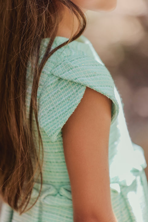 Robe - Aigue marine tweed - Image principale