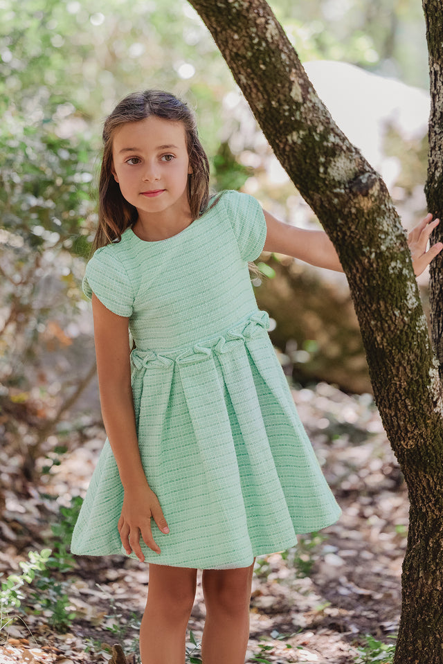 Robe - Aigue marine tweed - Image principale