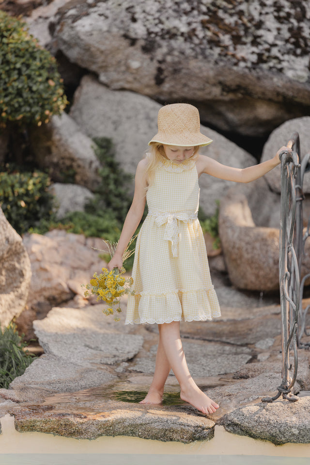 Vestito - Giallo polline Vichy - Image principale