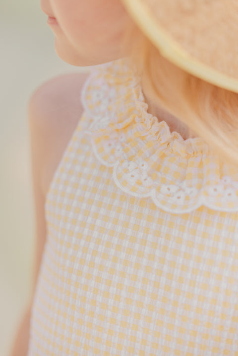Vestito - Giallo polline Vichy - Image principale