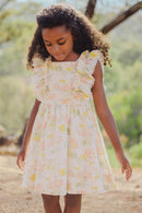 Vestido - crudo Lino Estampado florido