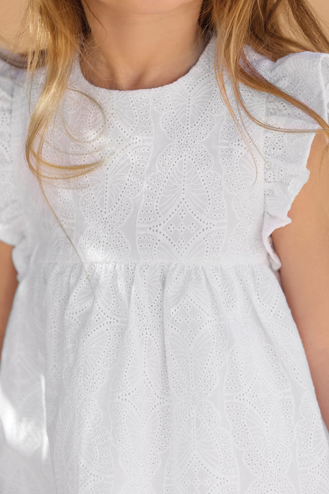 Robe - Blanc broderies anglaises - Image principale