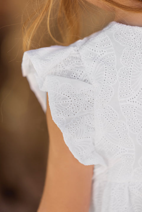 Robe - Blanc broderies anglaises - Image principale