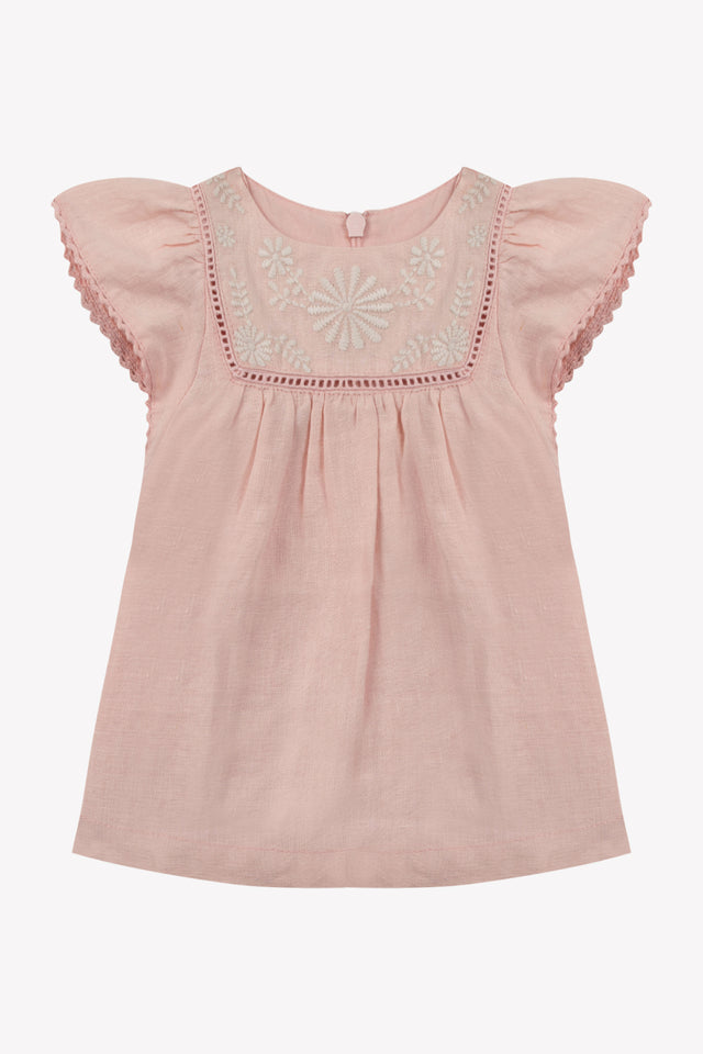 Kleid - Pfingstrose Stickerei - Image principale