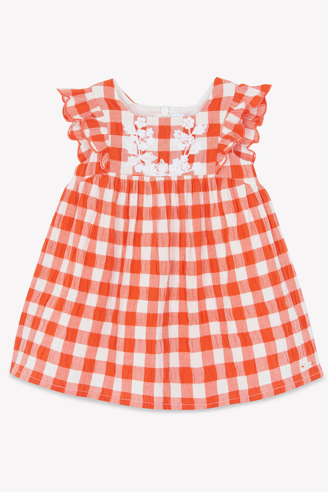 Kleid - Mohn Zweifarbiges Gingham - Image principale