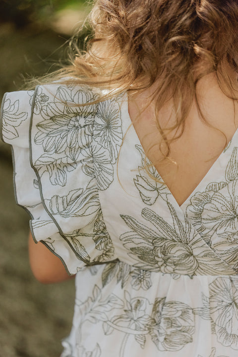 Robe - Kaki imprimé fleuri - Image principale