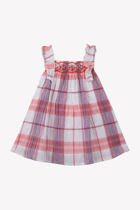 Robe - Corail carreaux smock - Image principale