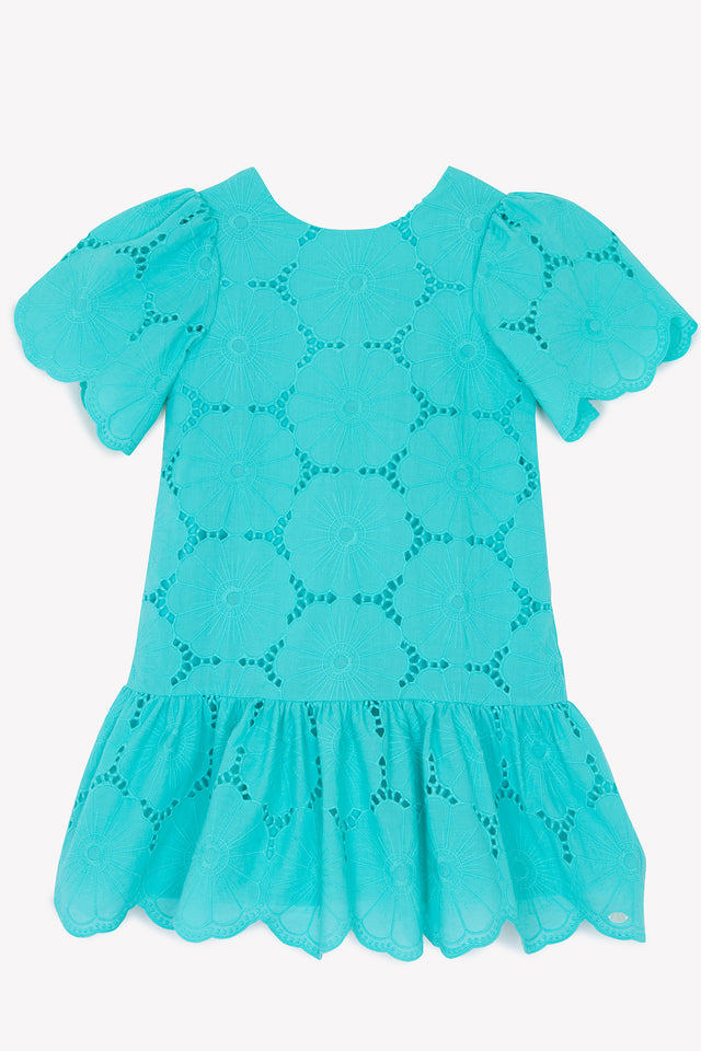 Kleid – Akut Marineblau Englische Stickerei - Image principale