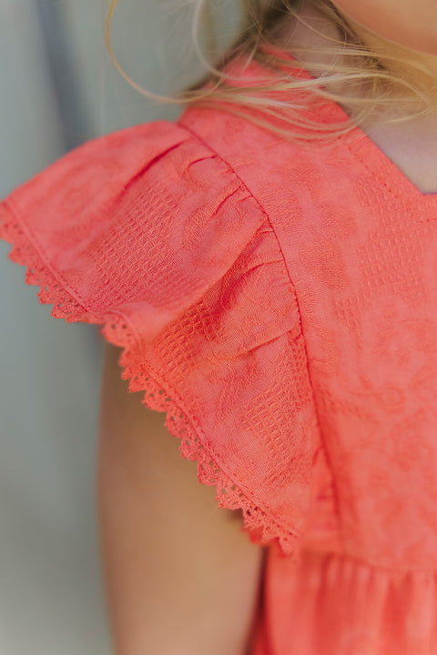 Robe - Coquelicot fleurs ton sur ton - Image principale