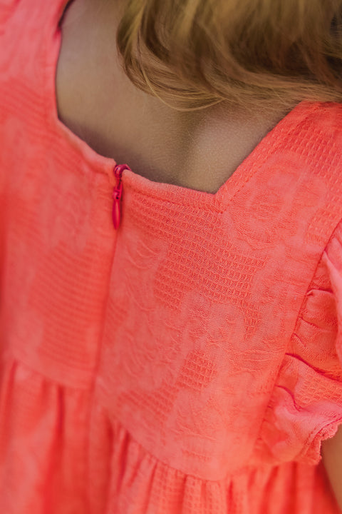 Robe - Coquelicot fleurs ton sur ton - Image principale