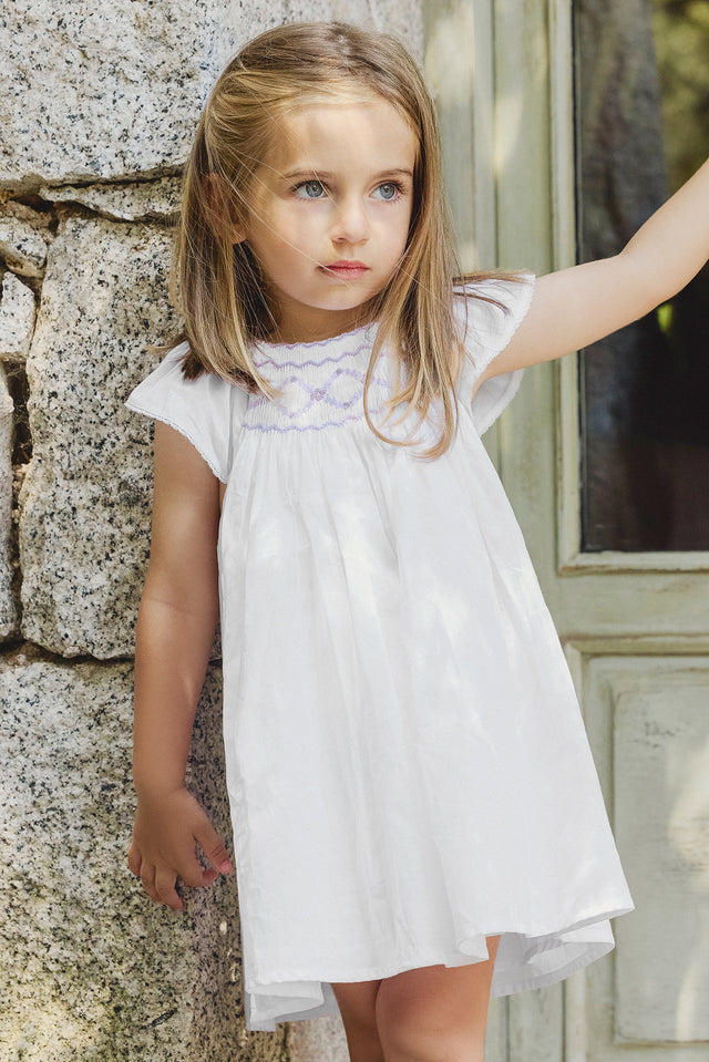 Vestito - Bianco grembiule Ricamato - Image principale