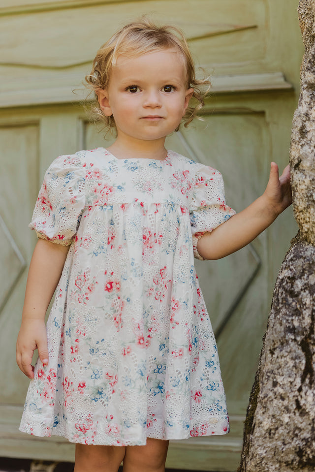 Robe - Blanc imprimé fleuri - Image principale
