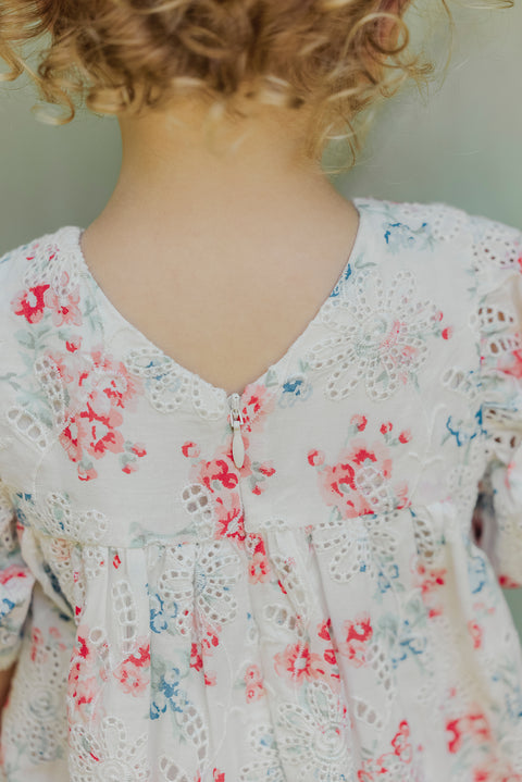 Robe - Blanc imprimé fleuri - Image principale