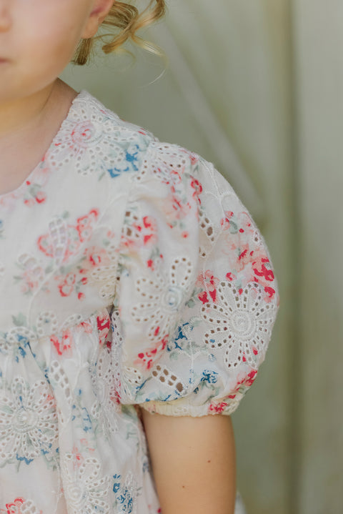 Robe - Blanc imprimé fleuri - Image principale